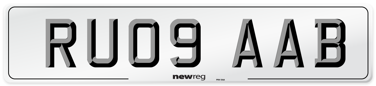 RU09 AAB Number Plate from New Reg